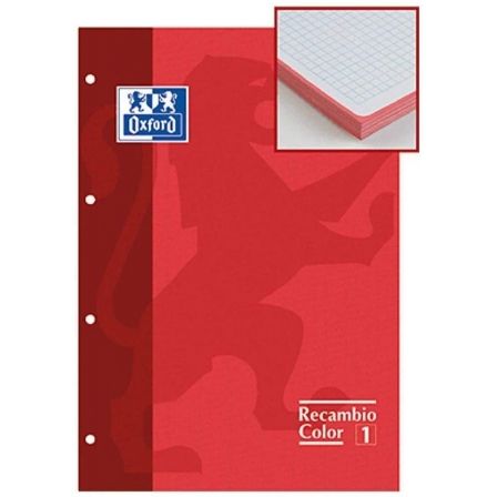 Oxford Recambio de Bloc Tapa Blanda A4+ 80 Hojas Cuadriculado Rojo Oxford Recambio de Bloc Tapa Blanda A4+ 80 Hojas Cuadriculado Rojo